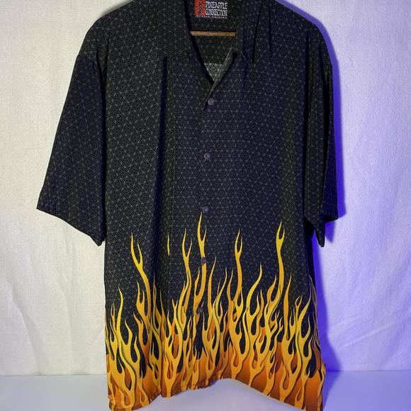 Pineapple Connection Other - Pineapple connection flames short sleeve shirt